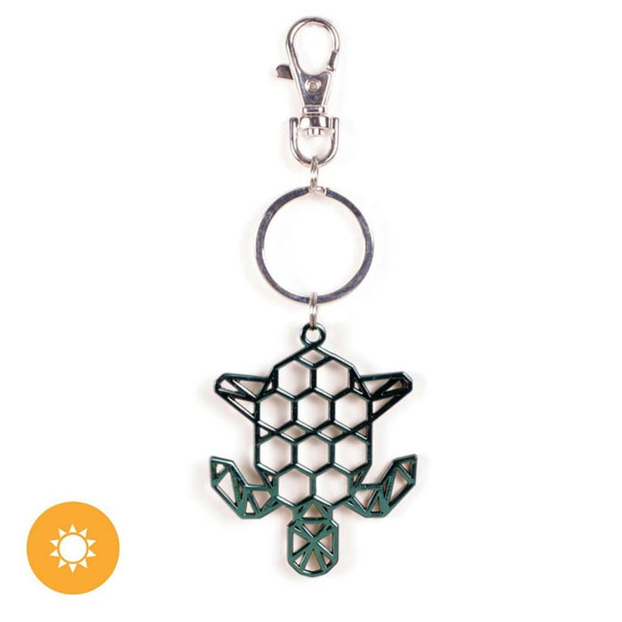 Color-Changing Key Chain Metal Turtle - Green by DelSol for Women - 1 Pc Keychain - Pack of 2