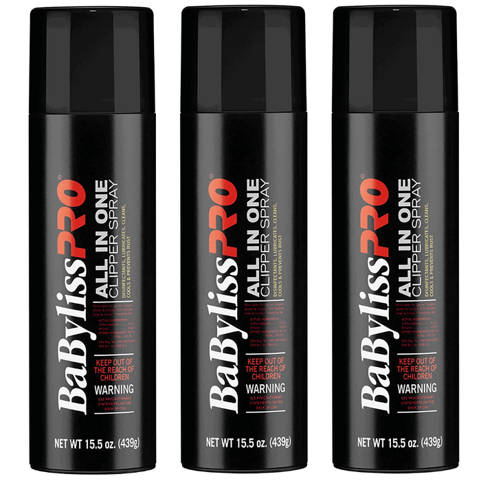 3x BaBylissPRO All in One Clipper Spray 15.5 oz #FXDS15 (3Pcs)