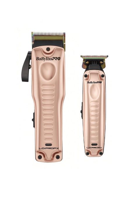 BaBylissPRO LoPROFX Combo de cortadora y recortadora en oro rosa de edición limitada 