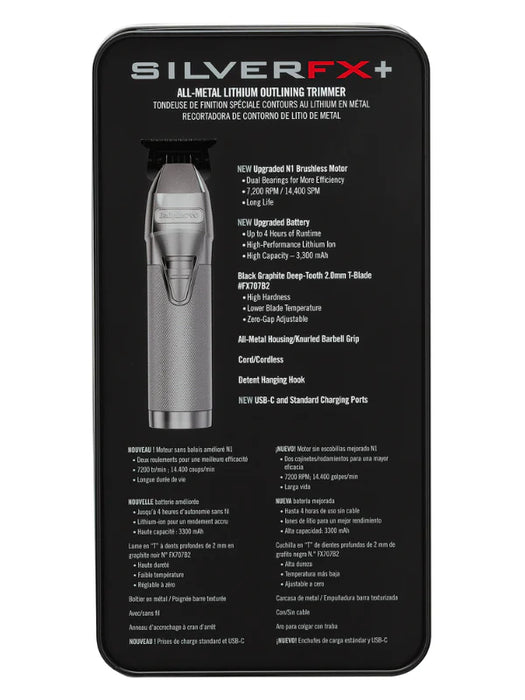 BABYLISS PRO BabylissPro SilverFX All Metal Lithium Outling Trimmer