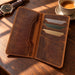 BarberSets Leather Long Bifold Card Holder Wallet - Brown, X-Large (Model 101XL) - lifestyle