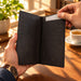 BarberSets Leather Long Bifold Card Holder Wallet - Black, Medium (Model 102) - real photo, outer cover