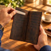 BarberSets Leather Long Bifold Card Holder Wallet - Dark Brown, Medium (Model 103) - real photo, outer cover