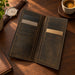 BarberSets Leather Long Bifold Card Holder Wallet - Dark Green, X-Large (Model 106XL) - lifestyle