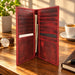 BarberSets Leather Long Bifold Card Holder Wallet - Red, X-Large (Model 108XL)