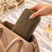 BarberSets Women's Leather Zip-Around Long Wallet - Dark Green (Model 111) - real photo, outer cover