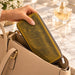 BarberSets Women's Leather Zip-Around Long Wallet - Light Green (Model 111L) - real photo, outer cover