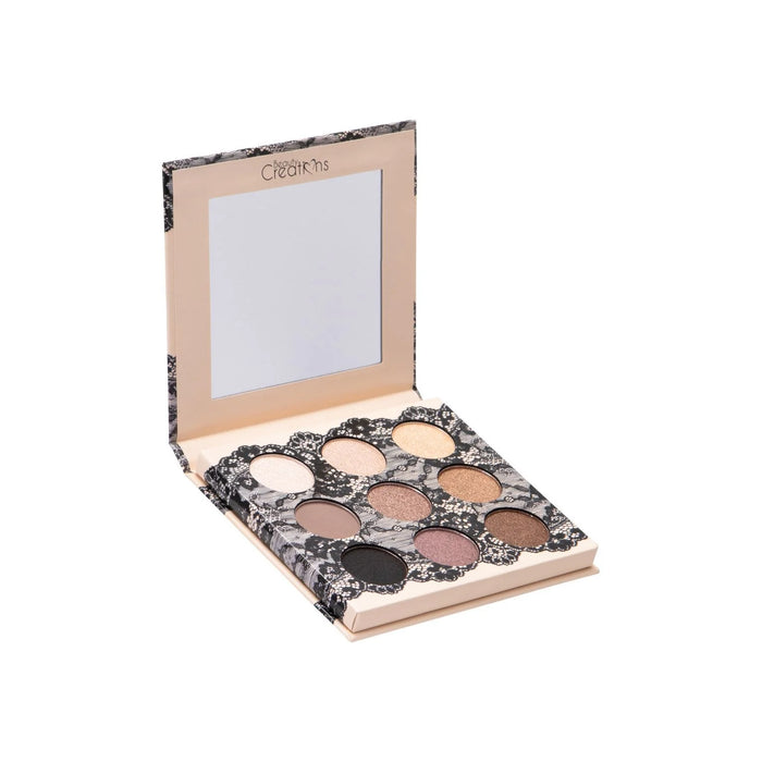 BEAUTY CREACIONES Boudoir Shadows Paleta de sombras de ojos de 9 tonos - B