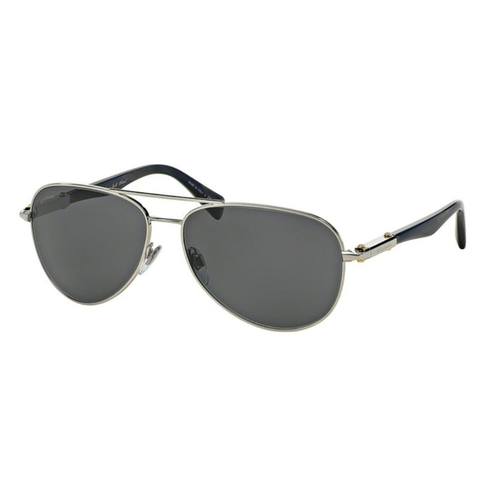 Bvlgari BV5036K 394-81 - Silver Plated-Grey Polarized by Bvlgari for Men - 60-14-145 mm Sunglasses