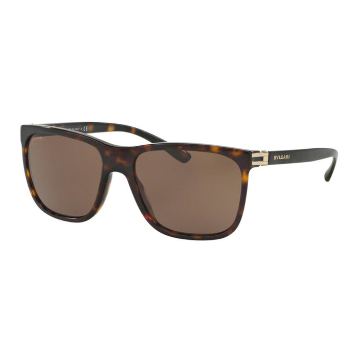 Bvlgari BV7027 504-73 - Dark Havana-Brown by Bvlgari for Men - 57-17-140 mm Sunglasses