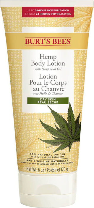 Lotion pour le corps au chanvre de Burts Bees pour unisexe - Lotion pour le corps 6 oz