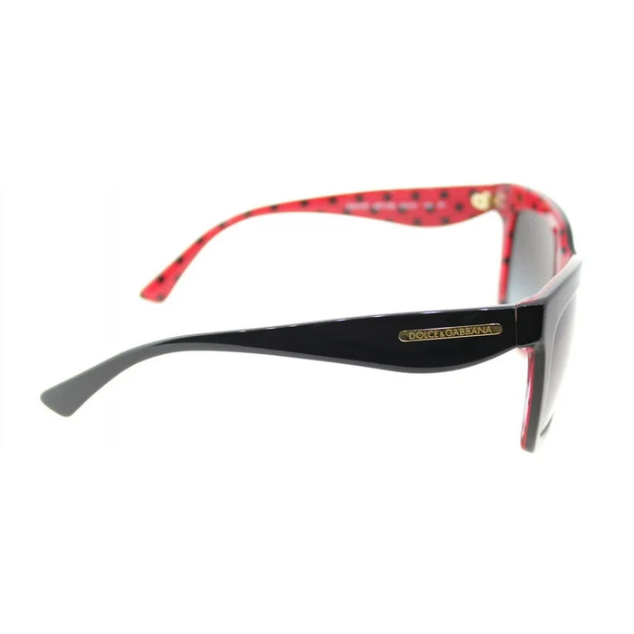 Dolce and Gabbana DG 4197 2871-8G - Noir-Pois Noir-Rouge-Gris Dégradé de Dolce and Gabbana pour Femme - 53-21-140 mm Lunettes de soleil