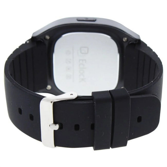 EK-C1 Montre Connectee Black Silicone Strap Smart Watch by Eclock for Unisex - 1 Pc Watch