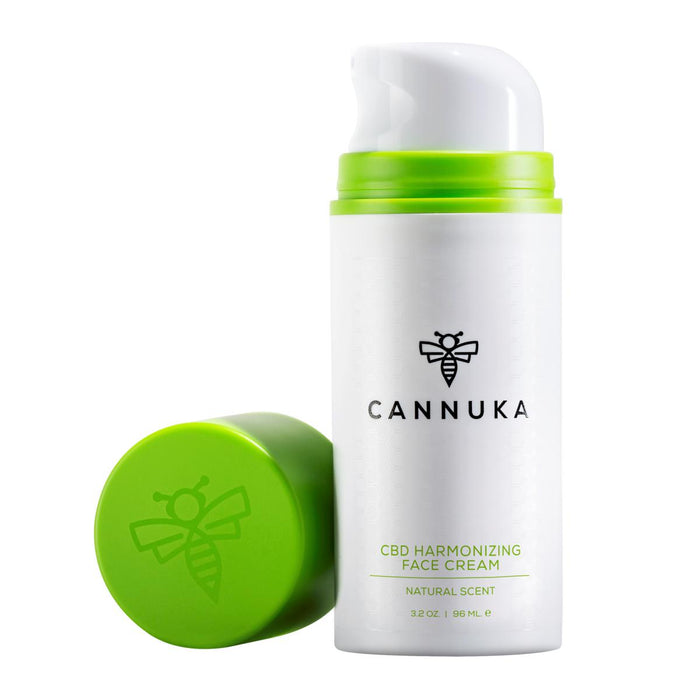 Crème pour le visage harmonisante CBD - Parfum naturel de Cannuka pour unisexe - Crème 3,2 oz