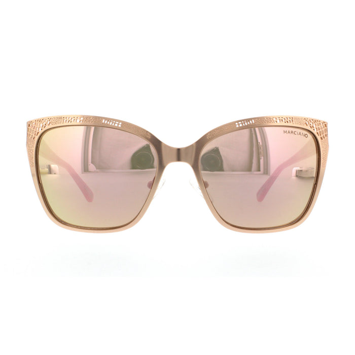 Guess Gm 742 29G Marciano - Matte Rose Gold-Brown Mirror by Guess for Women - 57-17-135 mm Sunglasses