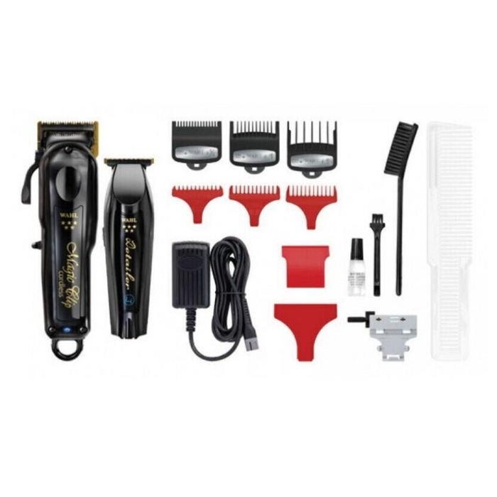 Wahl Combo de barbero inalámbrico Black Magic Clip Clipper &amp; Detailer Li Trimmer #3025397