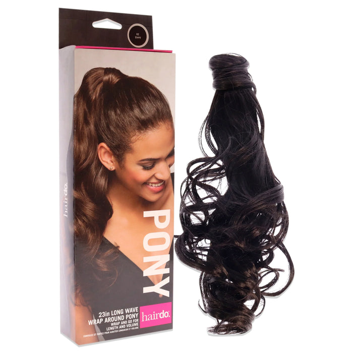 Wave Wrap Around Pony - R2 Ebony by Hairdo for Women - 23 Inch Hair Extension