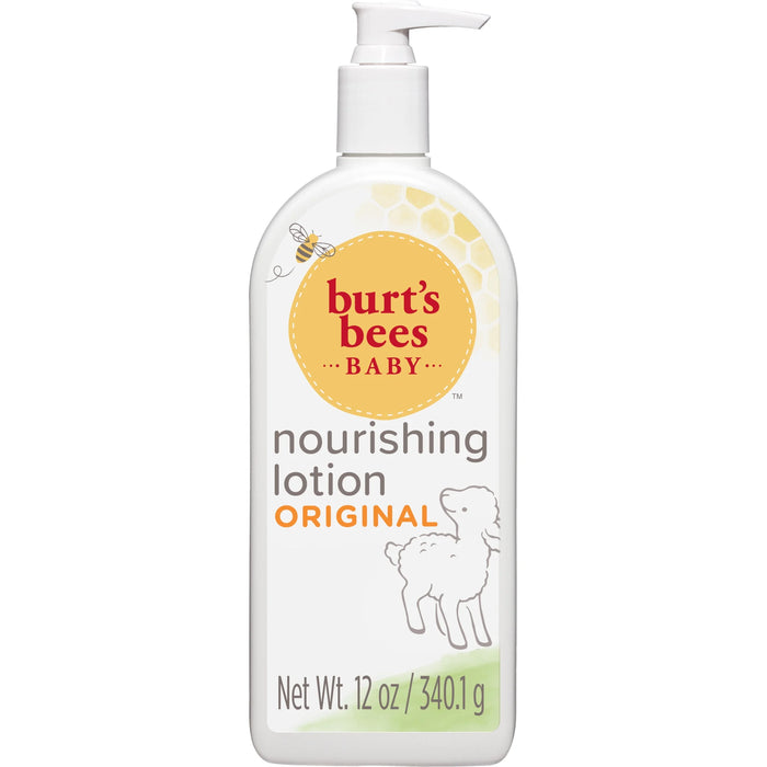 Loción ultra suave para bebés - Aloe de Burts Bees para niños - Loción corporal de 12 oz