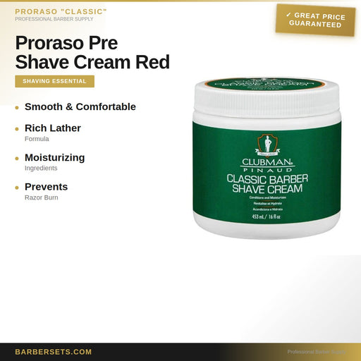 PRORASO "CLASSIC" Proraso Pre Shave Cream 100ml Red