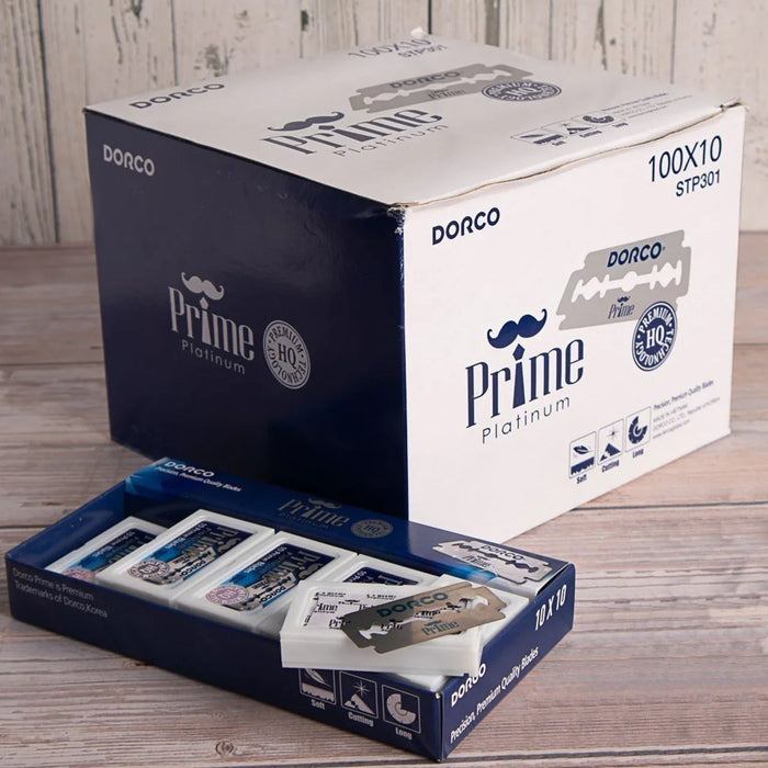 Dorco STP301 Prime Platinum Extra Double Edge Razor Blade - 5000 ct
