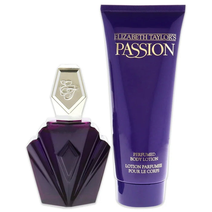 Passion by Elizabeth Taylor for Women - 2 Pc Gift Set 2.5oz EDT Spray, 6.8oz Perfumed Body Lotion