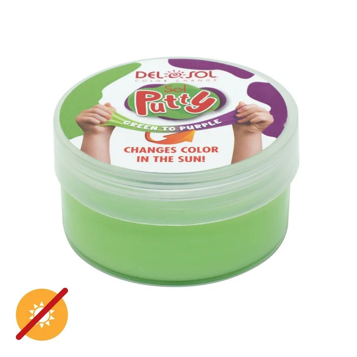 Color-Changing Sol Putty - Green to Purple by DelSol for Unisex - 1 Pc Putty