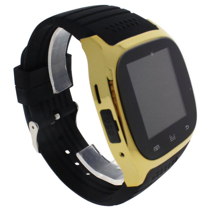 EK-B5 Montre Connectee Gold/Black Silicone Strap Smart Watch by Eclock for Unisex - 1 Pc Watch