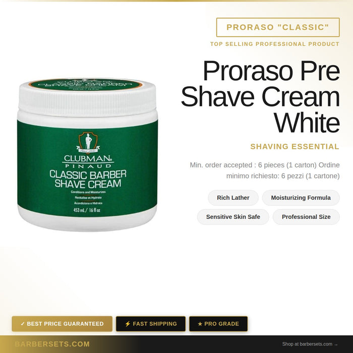 PRORASO "CLASSIC" Proraso Pre Shave Cream 100ml White