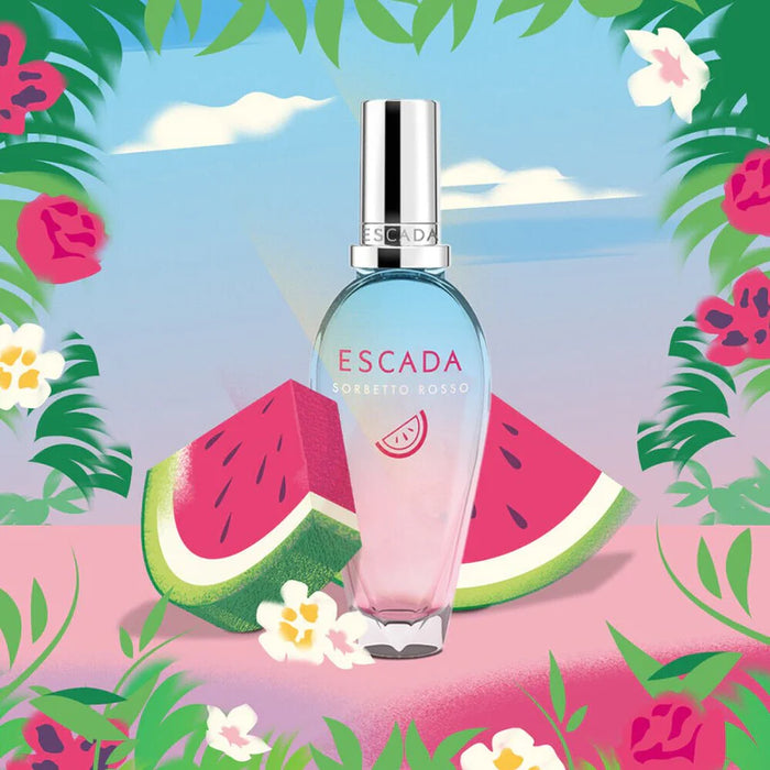 Sorbetto Rosso - Edición limitada de Escada para mujeres - Spray EDT de 3,3 oz