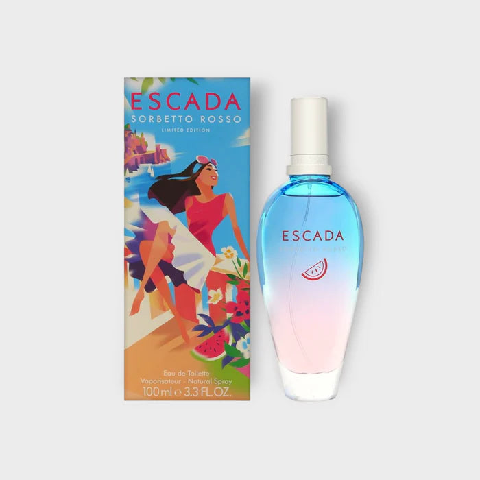 Sorbetto Rosso - Edición limitada de Escada para mujeres - Spray EDT de 3,3 oz