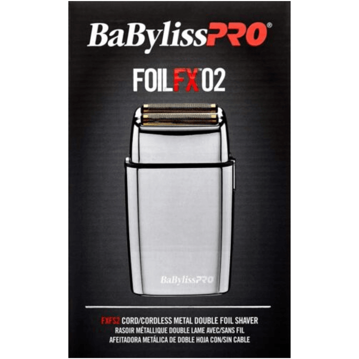 BaBylissPRO FoilFX Rasoir double grille en métal sans fil (Argent) #FXFS2