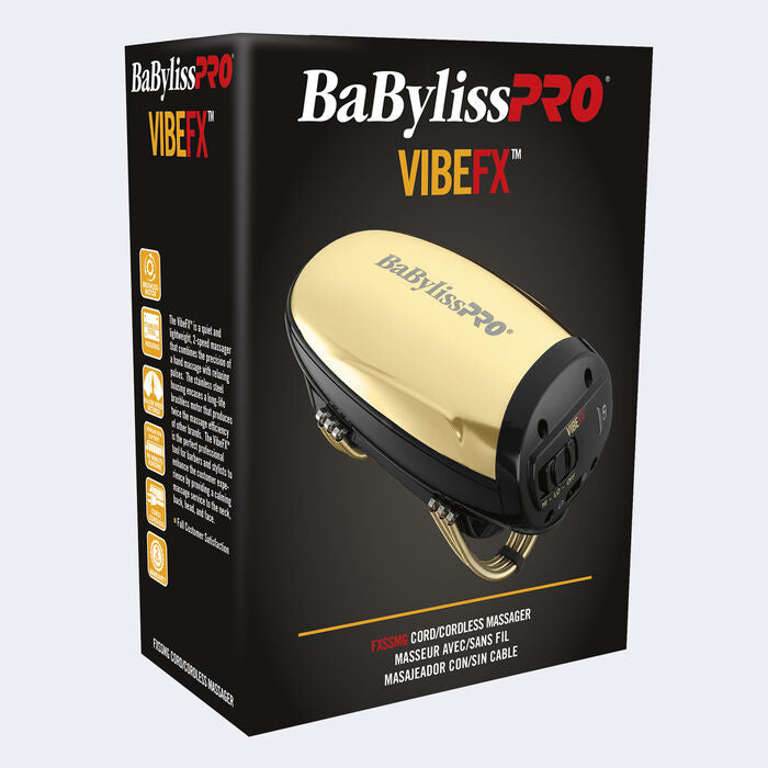 BaBylissPRO VIBEFX Masajeador con cable/inalámbrico dorado 