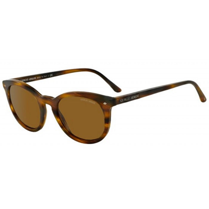 Giorgio Armani AR 8060 5404-53 Frames of Life - Striped Matte Light Brown-Brown by Giorgio Armani for Unisex - 50-21-145 mm Sunglasses