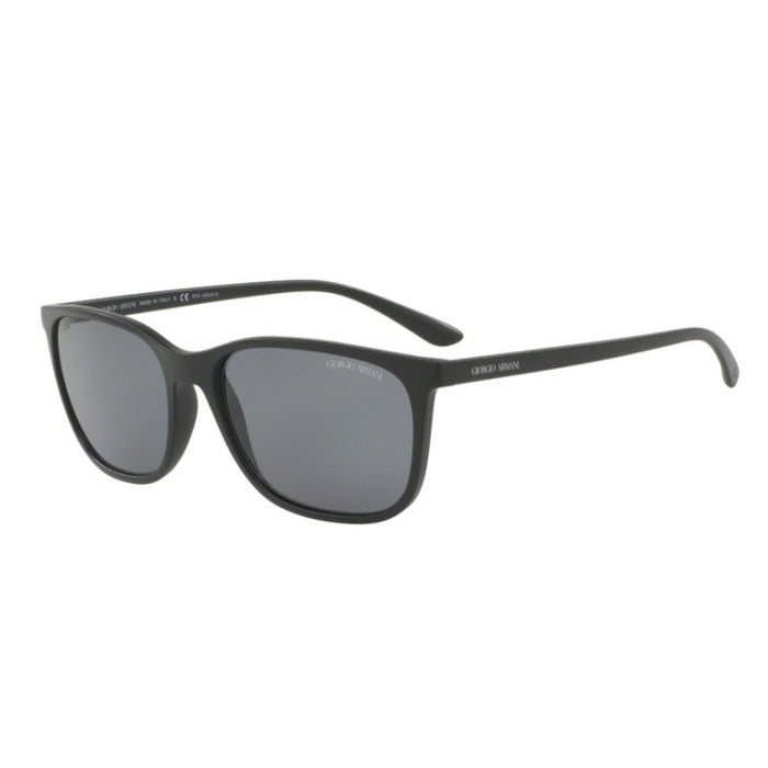 Giorgio Armani AR 8084 5042-81 Frames of Life - Matte Black-Grey Polarized by Giorgio Armani for Men - 57-16-140 mm Sunglasses