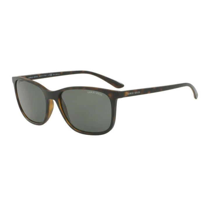 Giorgio Armani AR 8084 5089-9A Frames Of Life - Matte Havana-Green Polarized by Giorgio Armani for Men - 57-16-140 mm Sunglasses