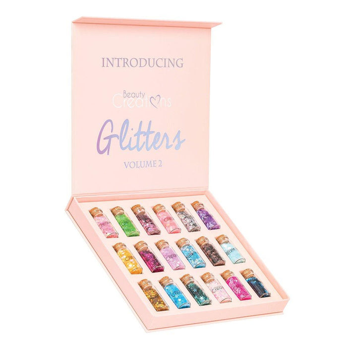 BEAUTY CREATIONS 18 Colors Glitter Display Set , 216 Pieces