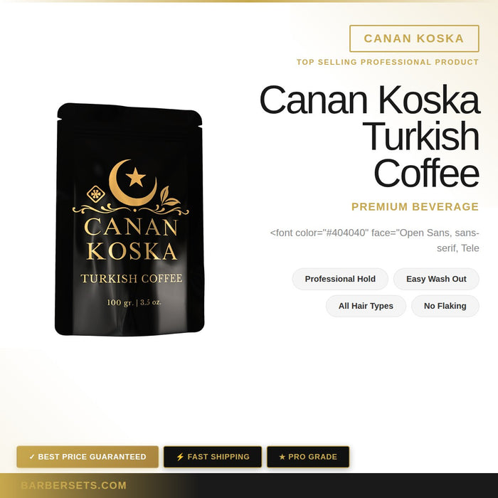 Canan Koska Turkish Coffee – Traditional Medium Roast, Authentic Ottoman Recipe, Finely Ground Arabica 100gr. (3.5oz)