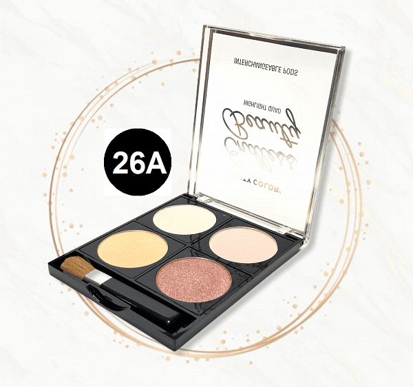 CITY COLOUR Ensemble de présentation Quads Endless Beauty Highlight, 24 pièces