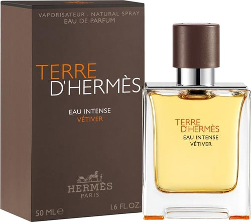 Terre DHermes Eau Intense Vetiver by Hermes for Men - 1.6 oz EDP Spray