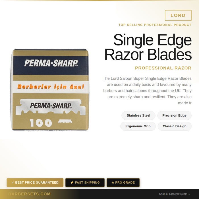 LORD Single Edge Razor Blades 100ct