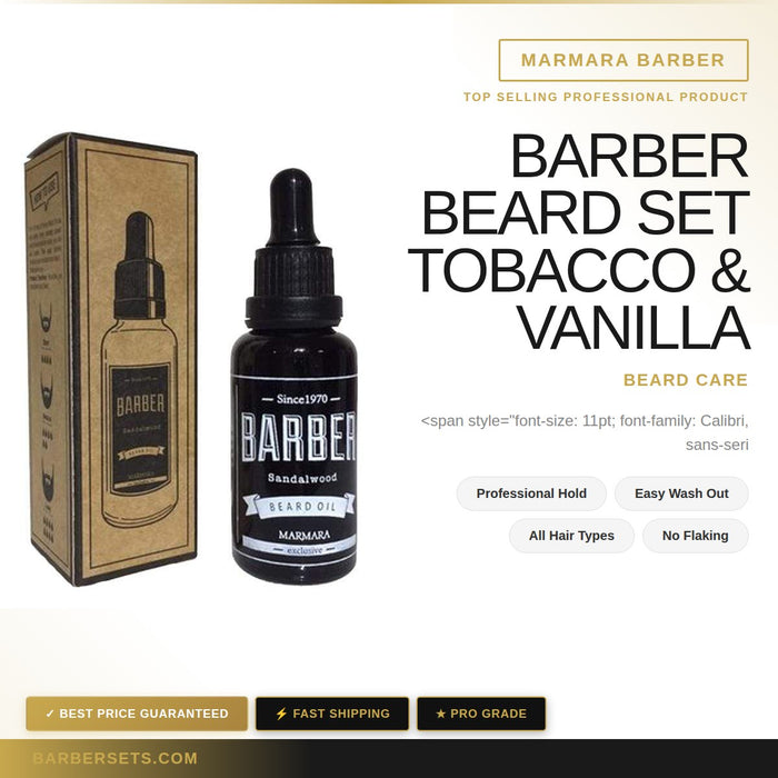 MARMARA BARBER BARBER BEARD SET TOBACCO & VANILLA
