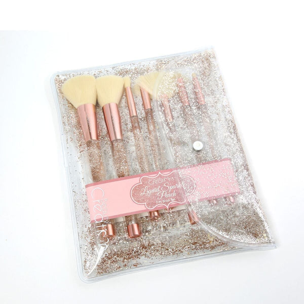 BEAUTY CREATIONS Liquid Peach Sparkle 7 Pc Brush Set