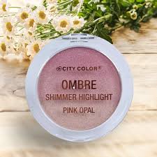 CITY COLOR Shimmer Ombre Highlight - Ensemble de présentation opale rose, 12 pièces