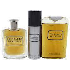 Trussardi Riflesso de Trussardi pour Homme - Coffret 3 pièces Spray EDT 3,4 oz, shampoing et gel douche 6,8 oz, spray déodorant 3,4 oz