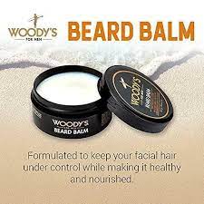 Beard Balm by Woodys for Men - 2 oz Balm