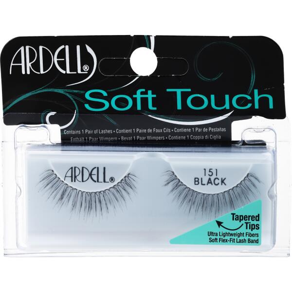 Ardell Professional Soft Touch Lashes W/Tapered Tips Blk 151