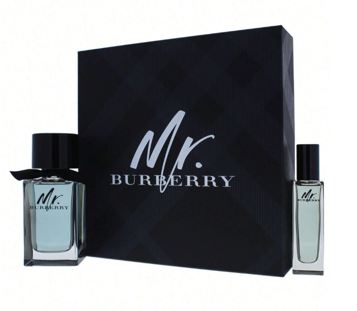 Mr. Burberry de Burberry pour hommes - Coffret 2 pièces Spray EDT de 3,3 oz, Spray EDT de 1 oz