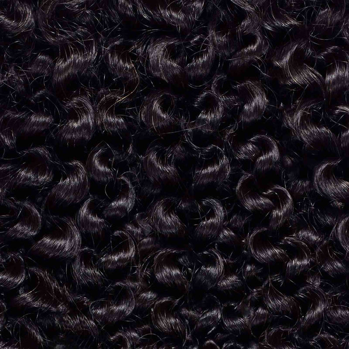 2 x Kinky Curly Machine Weft Bundle Deal + Closure