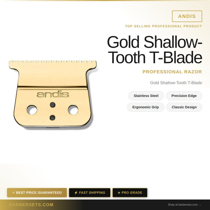 ANDIS Gold Shallow-Tooth T-Blade