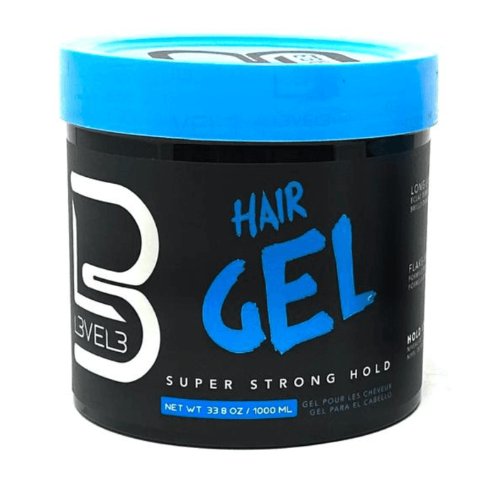 L3VEL3 Gel para peinar el cabello súper fuerte 16.9 oz O 33.8 oz